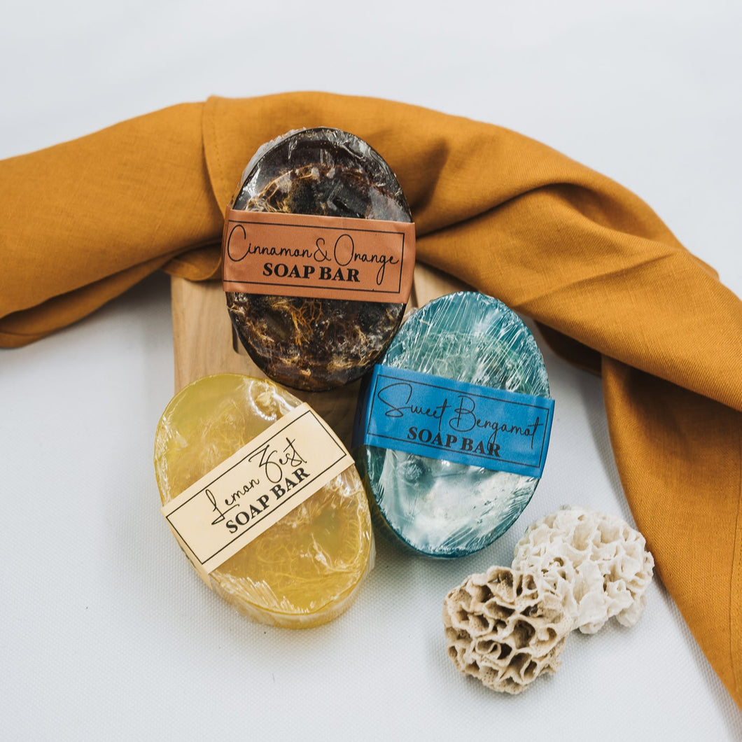 Oval Loofah Soap Bar